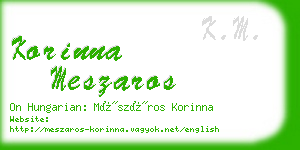 korinna meszaros business card